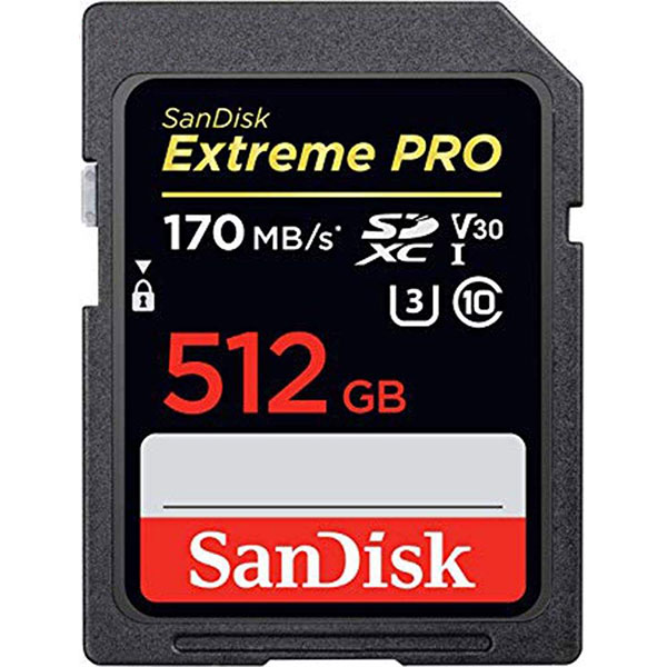کارت حافظه SDXC سن دیسکExtreme Pro سرعت 170mbps ظرفیت 512گیگ (کپی)