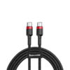 کابل USB-C باسئوس مدل Cafule PD2.0 طول 1 متر سیاه و قرمز