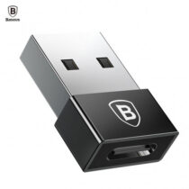 تبدیل USB به Type-C مدل Exquisite USB Male to Type-C Female Adapter Converter Black باسئوس