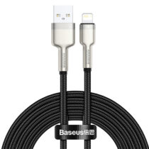 کابل داده و شارژ سریع یو‌اس‌بی به لایتنینگ 1 متری بیسوس Baseus Cafule Series Metal Data Cable USB to IP 2.4A CALJK-A01