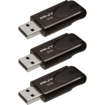 فلش مموری پی ان وای مدل Attach 4 ظرفیت 32 گیگابایت 3in1pack Black USB 3.۰