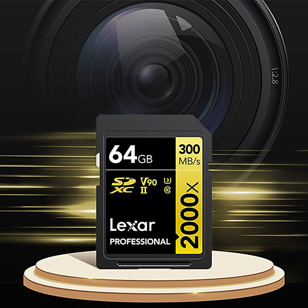 کارت حافظه لکسار SD 2000x ظرفیت 64 گیگابایت سرعت 300m/s